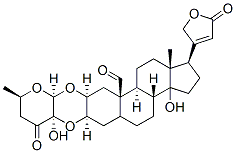 (2S,3R)-14-Hydroxy-19-oxo-2,3-[[(2S,3R,6R)-tetrahydro-3-hydroxy-6-methyl-4-oxo-2H-pyran-3,2-diyl]bisoxy]card-20(22)-enolide Struktur