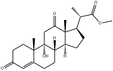 (20S)-9-Hydroxy-3,12-dioxopregn-4-ene-20-carboxylic acid methyl ester Struktur