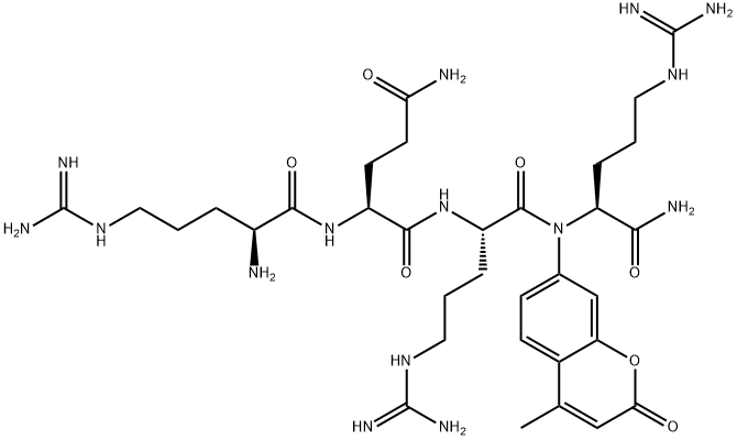 H-ARG-GLN-ARG-ARG-AMC TRIFLUOROACETATE SALT Struktur