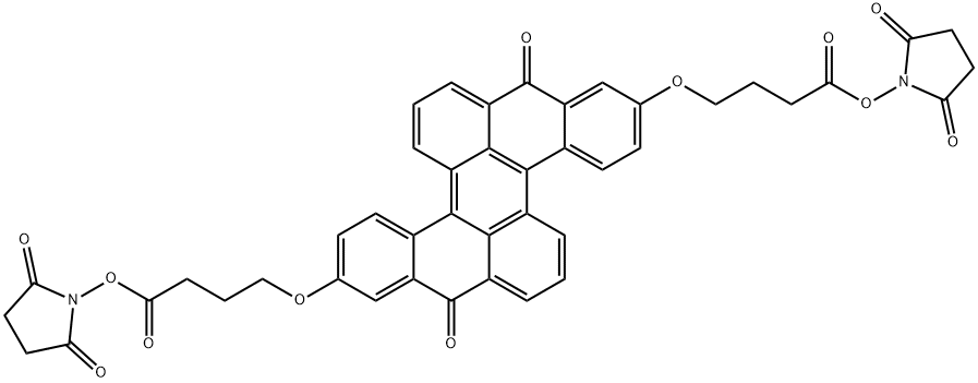 1,1'-[(8,16-Dihydro-8,16-dioxodibenzo[a,j]perylene-2,10-diyl)bis[oxy(1-oxo-4,1-butanediyl)oxy]]bis-2,5-pyrrolidinedione Struktur