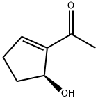 Ethanone, 1-[(5S)-5-hydroxy-1-cyclopenten-1-yl]- (9CI) Struktur