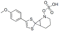 1-[4-(4-methoxyphenyl)-1,3-dithiol-2-ylidene]-3,4,5,6-tetrahydro-2H-py ridine, sulfuric acid Struktur