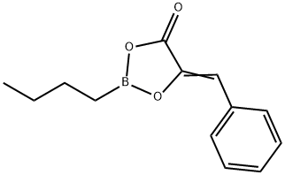 5-Benzylidene-2-butyl-1,3-dioxa-2-boracyclopentan-4-one Struktur