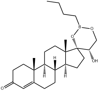 (20S)-17,21-[(Butylboranediyl)bis(oxy)]-20-hydroxypregn-4-en-3-one Struktur