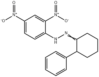 2-Phenylcyclohexanone 2,4-dinitrophenyl hydrazone Struktur