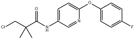 N1-[6-(4-FLUOROPHENOXY)-3-PYRIDYL]-3-CHLORO-2,2-DIMETHYLPROPANAMIDE Struktur