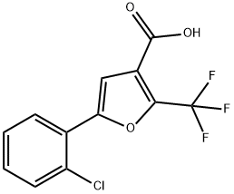 5-(2-CHLOROPHENYL)-2-(TRIFLUOROMETHYL)-3-FUROIC ACID Struktur