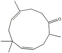 [4E,8Z,(+)]-2,6,6,9-Tetramethyl-4,8-cycloundecadiene-1-one Struktur