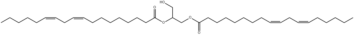 1-(hydroxymethyl)ethane-1,2-diyl bis[(9Z,12Z)-octadeca-9,12-dienoate]  Struktur