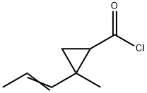 Cyclopropanecarbonyl chloride, 2-methyl-2-(1-propenyl)- (9CI) Struktur