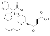 (AR)-A-CYCLOPENTYL-A-HYDROXY-N-[1-(4-METHYL-3-PENTENYL)-4-PIPERIDINYL]BENZENEACETAMIDE FUMARATE Struktur