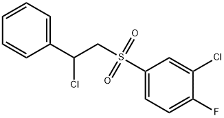 2-CHLORO-4-[(2-CHLORO-2-PHENYLETHYL)SULFONYL]-1-FLUOROBENZENE Struktur