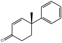 [R,(+)]-4-Methyl-4-phenyl-2-cyclohexen-1-one Struktur