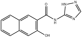 3-hydroxy-N-(2H-1,2,4-triazol-3-yl)naphthalene-2-carboxamide Struktur