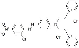 1,1'-[[[4-[(2-chloro-4-nitrophenyl)azo]phenyl]imino]diethylene]dipyridinium dichloride Struktur