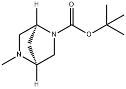 tert-Butyl 5-Methyl-2,5-diaza-bicyclo[2.2.1]heptane-2-carboxylate Struktur