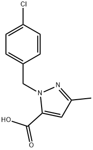 1-(4-CHLOROBENZYL)-3-METHYL-1H-PYRAZOLE-5-CARBOXYLIC ACID Struktur