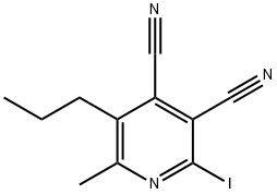 3,4-Pyridinedicarbonitrile,  2-iodo-6-methyl-5-propyl- Struktur