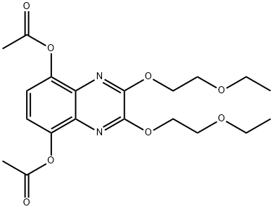 2,3-Bis(2-ethoxyethoxy)-5,8-quinoxalinediyl diacetate Struktur