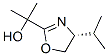 2-Oxazolemethanol,4,5-dihydro-alpha,alpha-dimethyl-4-(1-methylethyl)-,(4R)-(9CI) Struktur