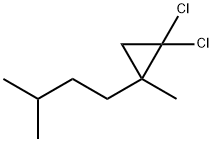 1-(2,2-Dichloro-1-methylcyclopropyl)-3-methylbutane Struktur