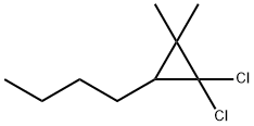 1-(2,2-Dichloro-3,3-dimethylcyclopropyl)butane Struktur