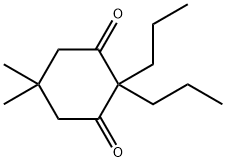 2,2-Dipropyl-5,5-dimethylcyclohexane-1,3-dione Struktur