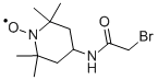 4-(2-BROMOACETAMIDO)-2,2,6,6-TETRAMETHYL-1-PIPERIDINYLOXY Struktur