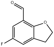 5-FLUORO-2,3-DIHYDROBENZOFURAN-7-CARBOXALDEHYDE Struktur