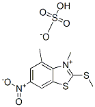 methyl 3-methyl-2-(methylthio)-6-nitrobenzothiazolium sulphate Struktur