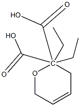 Diethyl 3,6-dihydro-2H-pyran-2,2-dicarboxylate Struktur