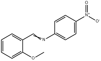 N-(o-Methoxybenzylidene)-p-nitroaniline Struktur