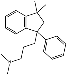 3-[(2,3-Dihydro-3,3-dimethyl-1-phenyl-1H-inden)-1-yl]-N,N-dimethylpropan-1-amine Struktur