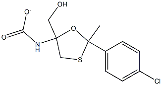 2-(4-Chlorophenyl)-2-methyl-1,3-oxathiolane-5-methanol carbamate Struktur