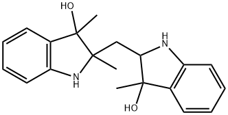 2,3,3'-Trimethyl[2,2'-methylenebis(3-indolinol)] Struktur