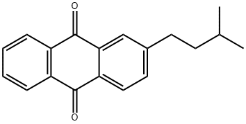 2-(3-methylbutyl)anthraquinone Struktur