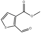 2-Formyl-3-thiophenecarboxylic acid methyl ester Struktur