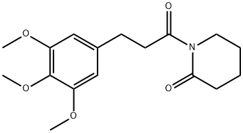 1-[3-(3,4,5-Trimethoxyphenyl)propionyl]piperidin-2-one Struktur