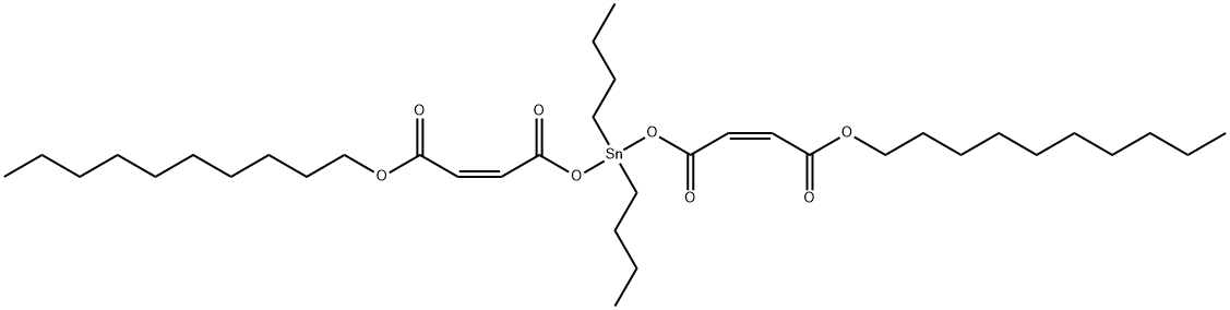 decyl (Z,Z)-6,6-dibutyl-4,8,11-trioxo-5,7,12-trioxa-6-stannadocosa-2,9-dienoate Struktur