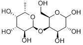 4-O-(a-L-Fucopyranosyl)-D-galactopyranose Struktur