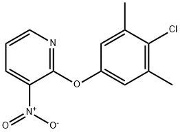 2-(4-CHLORO-3,5-DIMETHYLPHENOXY)-3-NITROPYRIDINE Struktur