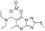 6-[(diethylamino)methyl]-5-methyl-2-(methylthio)-s-triazolo[1,5-a]pyrimidin-7-yl mononitrate Struktur