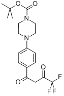 1-[4-(4-BOCPIPERAZINO)PHENYL]-4,4,4-TRIFLUORO-1,3-BUTANEDIONE Struktur