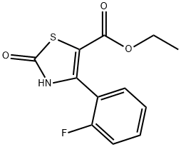 2,3-DIHYDRO-4-(2-FLUOROPHENYL)-2-OXO-5-THIAZOLECARBOXYLIC ACID ETHYL ESTER Struktur