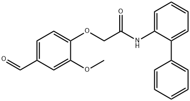 2-(4-FORMYL-2-METHOXYPHENOXY)ACETIC ACID, N-(2-BIPHENYLYL)AMIDE Struktur