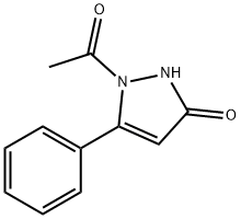 2-Acetyl-3-phenyl-3-pyrazolin-5-one Struktur