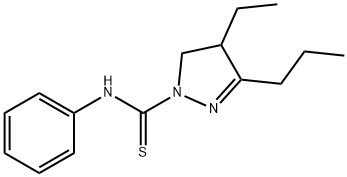 4-Ethyl-3-propylthio-N-phenyl-2-pyrazoline-1-carboxamide Struktur