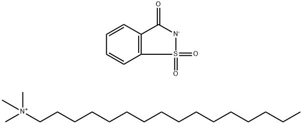 hexadecyltrimethylammonium, salt with 1,2-benzisothiazol-3(2H)-one 1,1-dioxide (1:1) Struktur