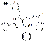 [5-(3-amino-1,2,4-triazol-1-yl)-3,4-dibenzoyloxy-oxolan-2-yl]methyl be nzoate Struktur