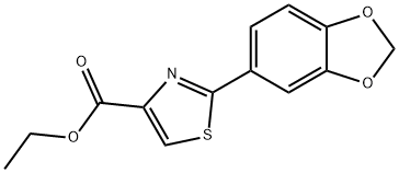 2-BENZO[1,3]DIOXOL-5-YL-THIAZOLE-4-CARBOXYLIC ACID ETHYL ESTER Struktur